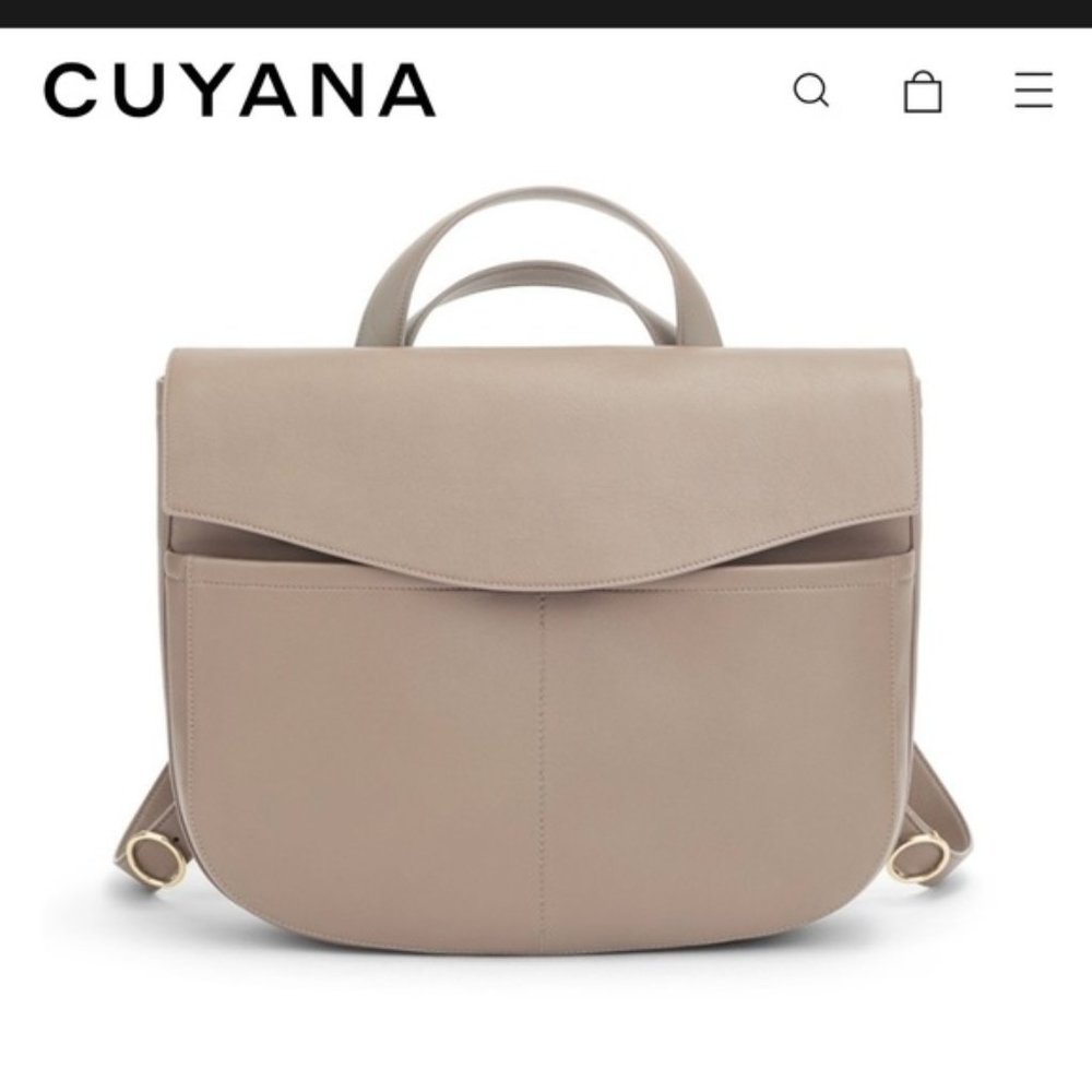 Cuyana Convertible Satchel Bag in Stone